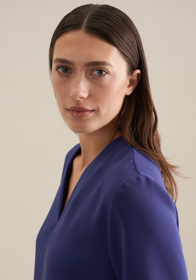 Shirtbluse Uni in Mittelblau | Seidensticker Onlineshop