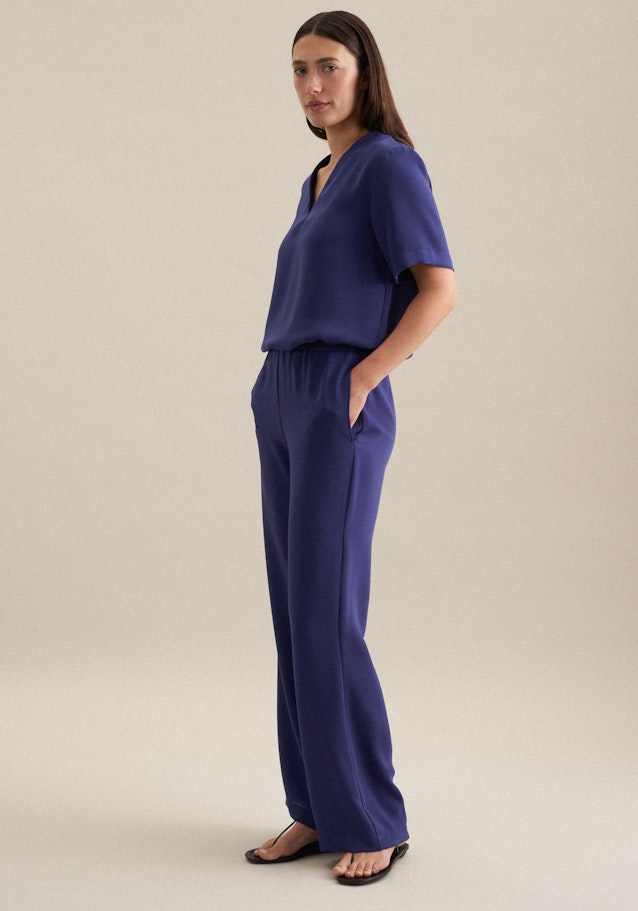 Shirtbluse Uni in Mittelblau | Seidensticker Onlineshop