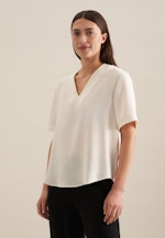 V-Neck Shirtbluse Regular in Ecru |  Seidensticker Onlineshop