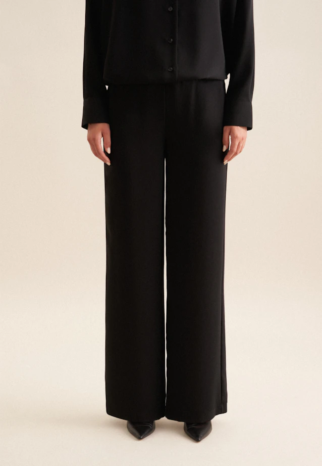 Regular Pantalons Uni in Noir |  Seidensticker Onlineshop