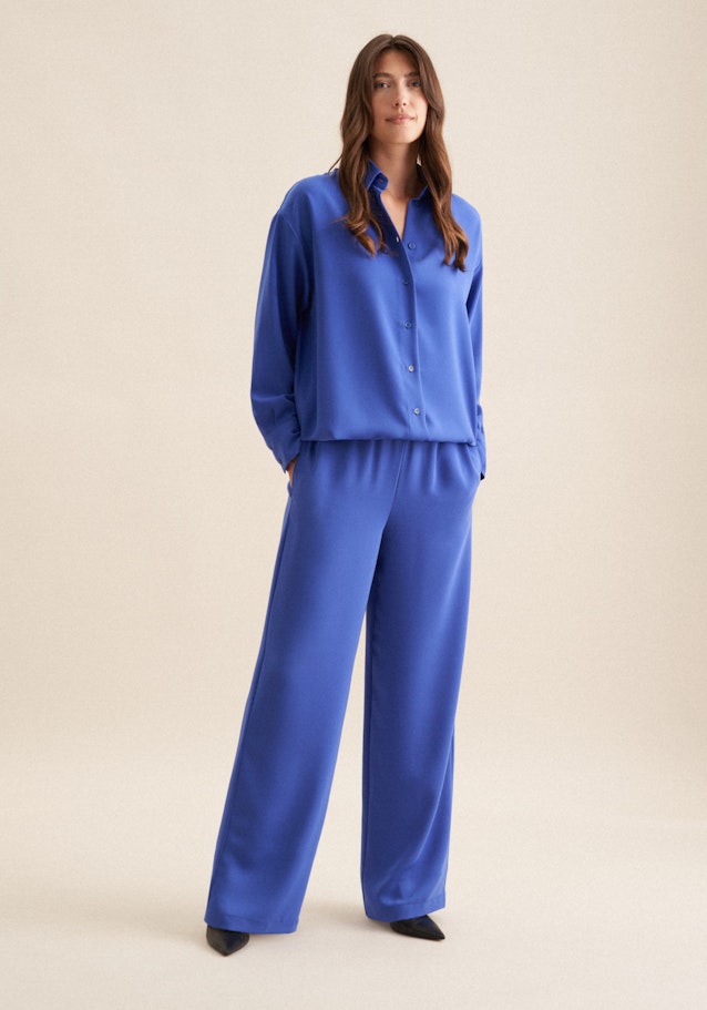 Regular Pantalons Uni in Bleu Moyen | Seidensticker Onlineshop