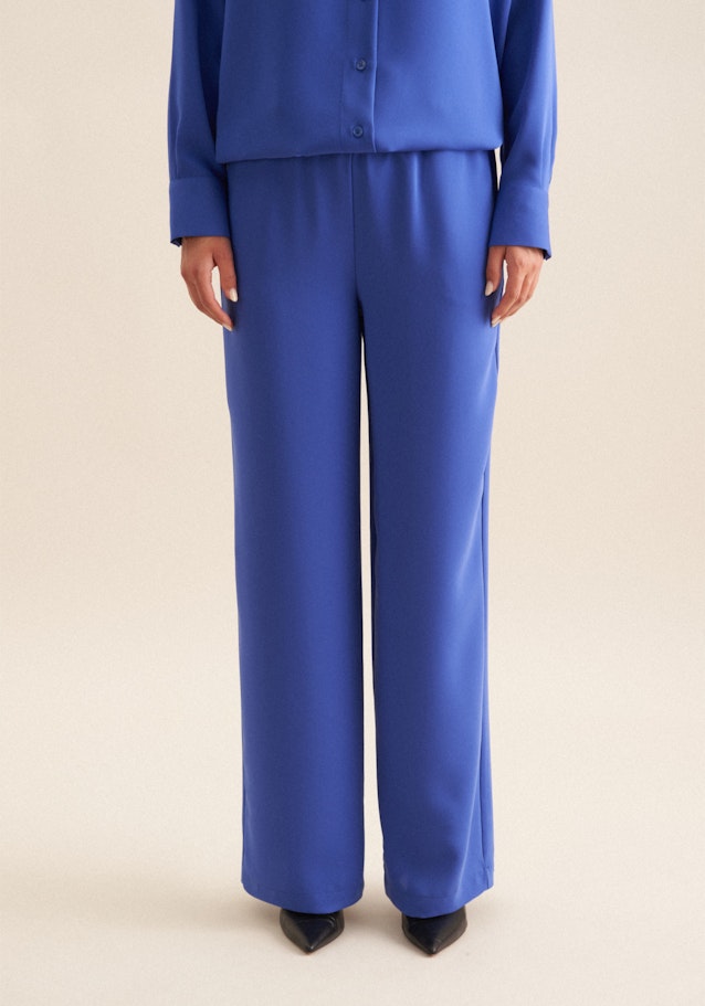 Regular Pantalons Uni in Bleu Moyen | Seidensticker Onlineshop