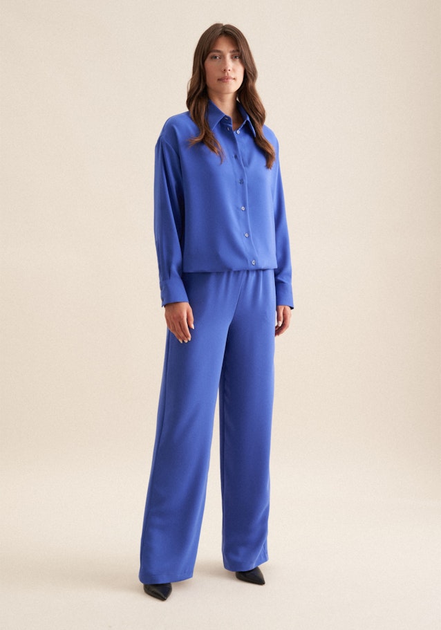 Regular Pantalons Uni in Bleu Moyen | Seidensticker Onlineshop