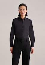 Long sleeve Poplin Shirt Blouse in Black |  Seidensticker Onlineshop