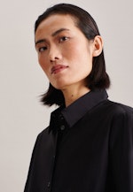 Long sleeve Poplin Shirt Blouse in Black |  Seidensticker Onlineshop