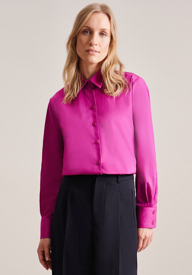 Satin Shirt Blouse in Pink |  Seidensticker Onlineshop