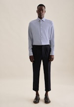 Non-iron Structure Business Shirt in Slim with Kent-Collar in Medium Blue |  Seidensticker Onlineshop