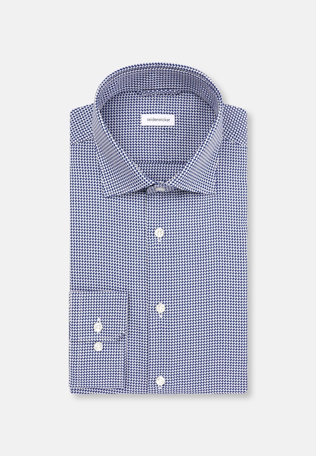 Slim Business Hemd Karo in Mittelblau |  Seidensticker Onlineshop