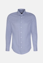 Non-iron Structure Business Shirt in Slim with Kent-Collar in Medium Blue |  Seidensticker Onlineshop