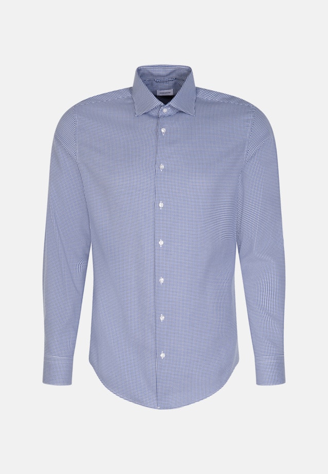 Slim Business Hemd Karo in Mittelblau |  Seidensticker Onlineshop