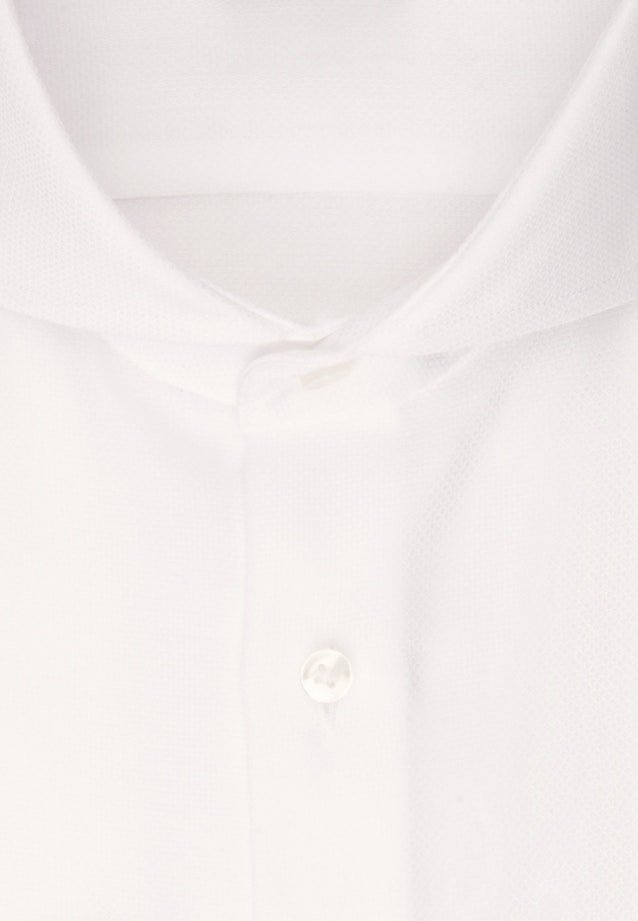 Non-iron Structure Business Shirt in Slim with Shark Collar in White |  Seidensticker Onlineshop