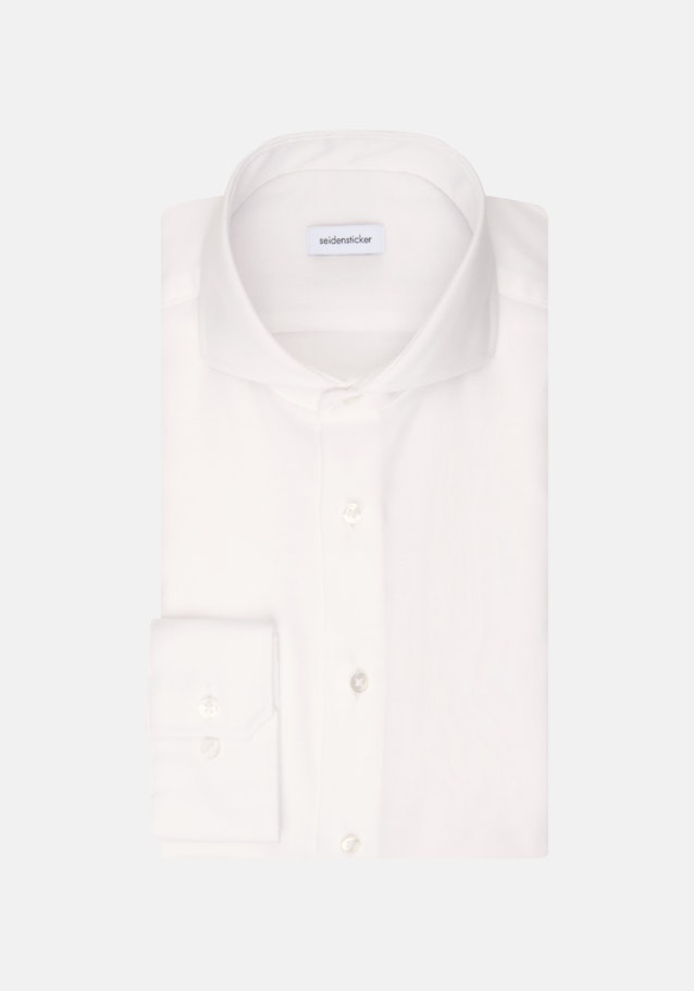 Non-iron Structure Business Shirt in Slim with Shark Collar in White | Seidensticker Onlineshop