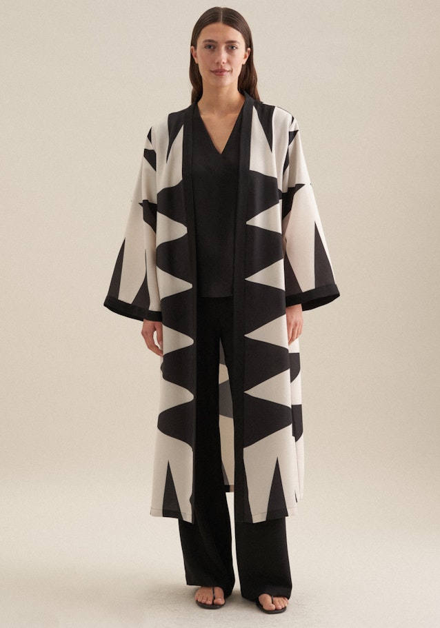 V-Neck Kimono in Black | Seidensticker Onlineshop