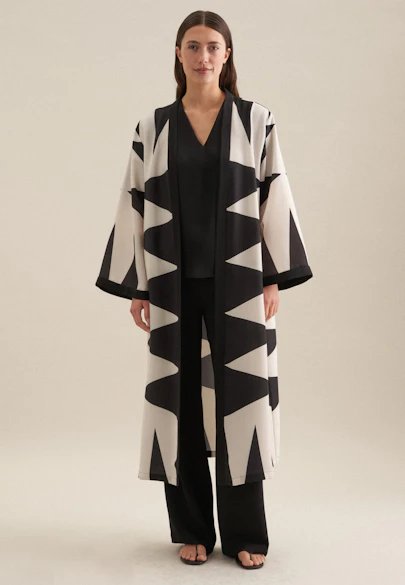 Kimono Druck in Schwarz |  Seidensticker Onlineshop