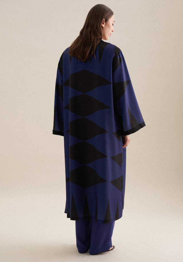 V-Hals Kimono in Middelmatig Blauw | Seidensticker Onlineshop