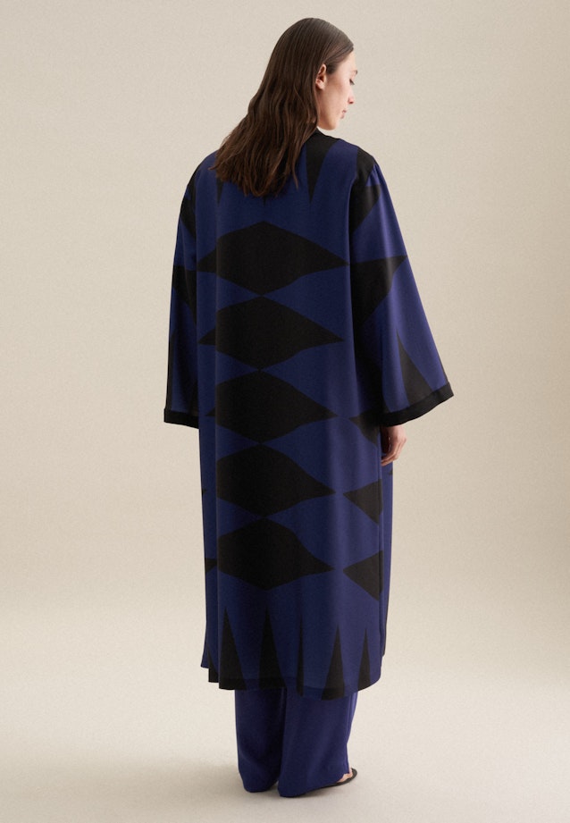 V-Neck Kimono in Medium Blue | Seidensticker Onlineshop