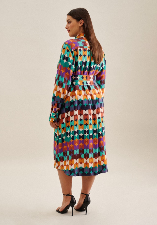 Kleid Geometrische Muster in Dunkelblau | Seidensticker Onlineshop