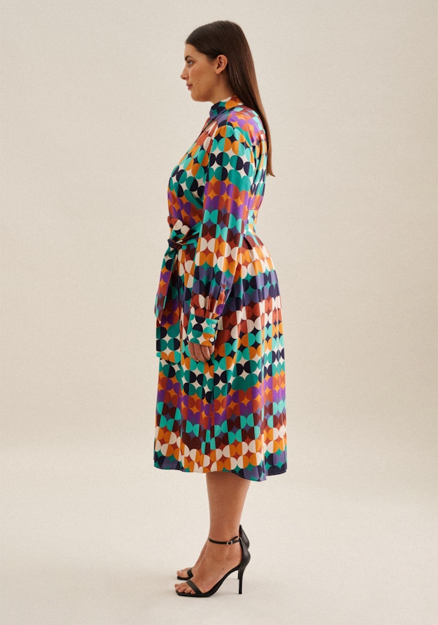 Kleid Geometrische Muster in Dunkelblau | Seidensticker Onlineshop