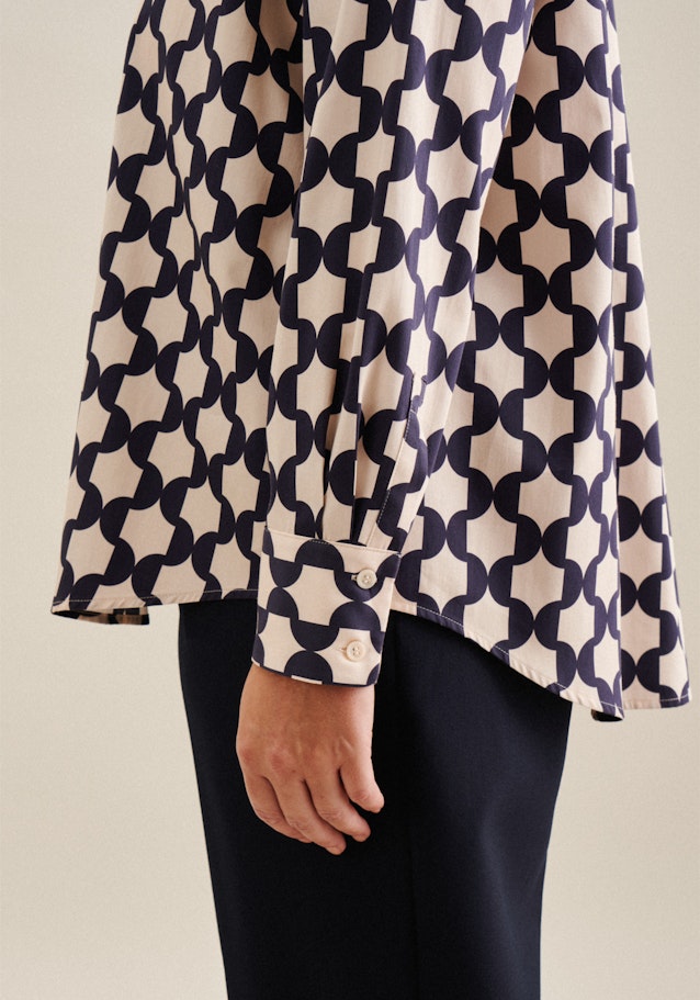 Grande taille Collar Shirt Blouse in Dark Blue |  Seidensticker Onlineshop