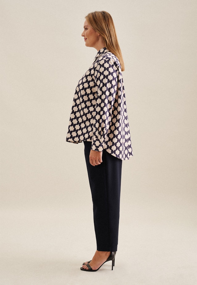 Chemisier Motifs géométriques in Bleu Foncé |  Seidensticker Onlineshop