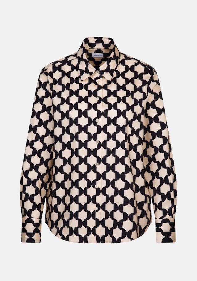 Hemdbluse Geometrische Muster in Dunkelblau | Seidensticker Onlineshop