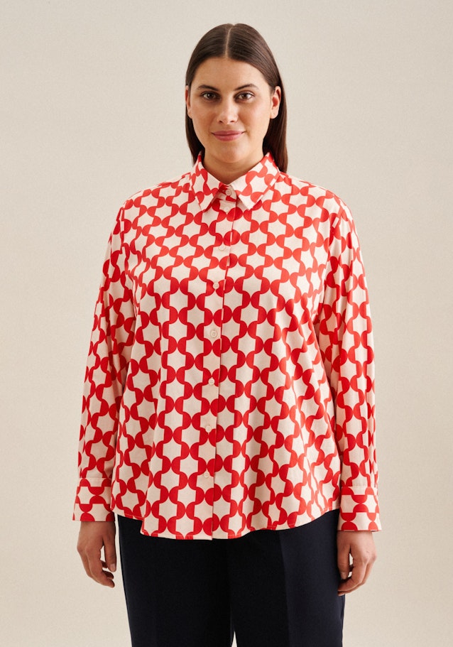 Grande taille Collar Shirt Blouse in Red | Seidensticker Onlineshop