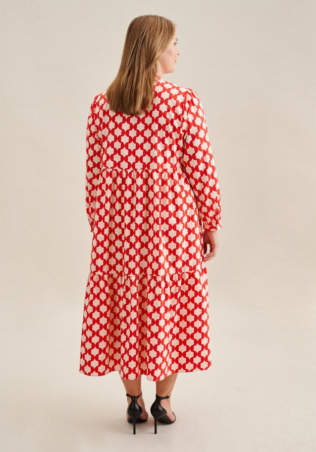 Dress Geometric pattern in Red | Seidensticker Onlineshop