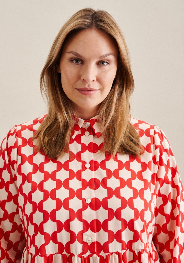 Dress Geometric pattern in Red | Seidensticker Onlineshop