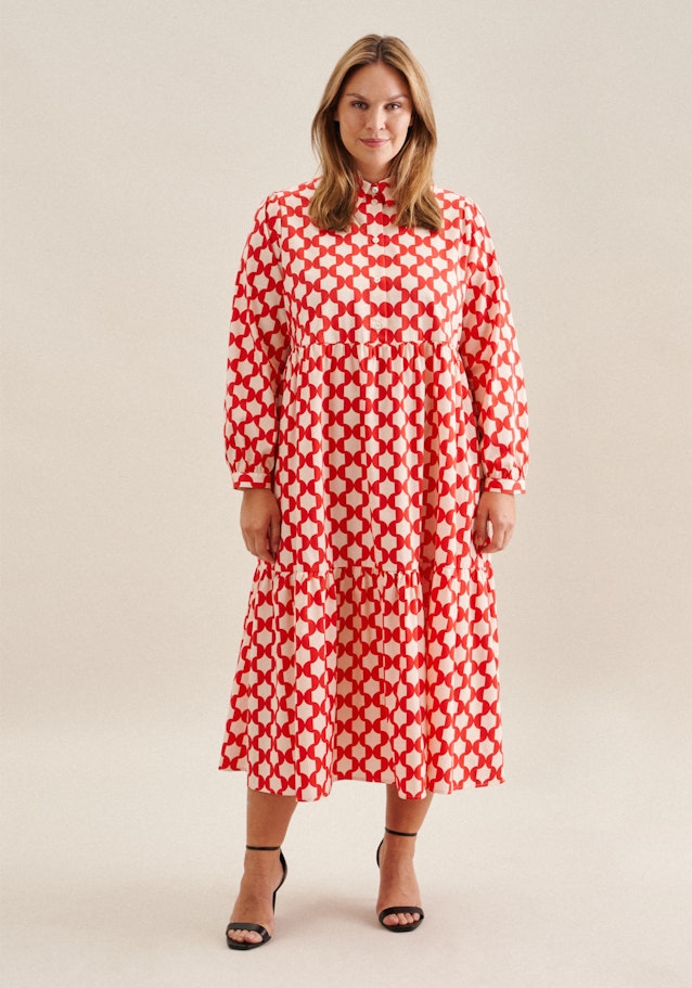 Dress Geometric pattern in Red | Seidensticker Onlineshop