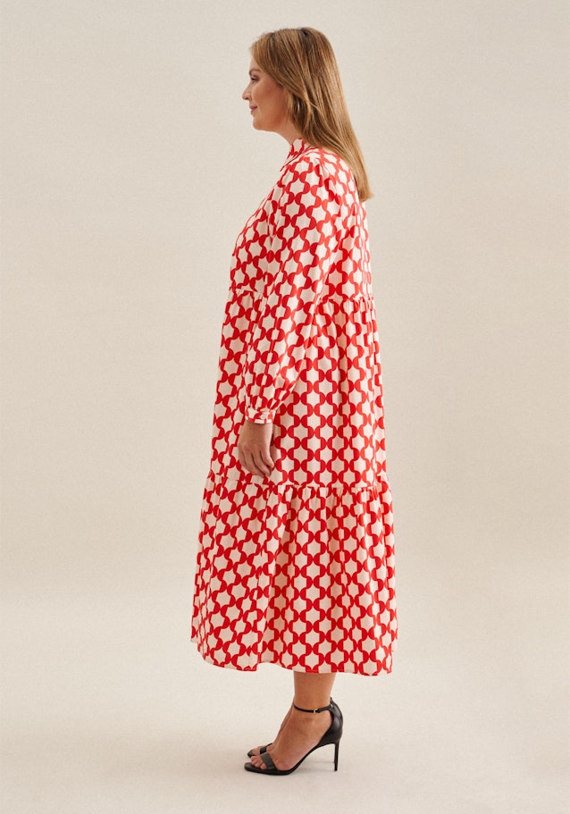 Dress Geometric pattern in Red | Seidensticker Onlineshop
