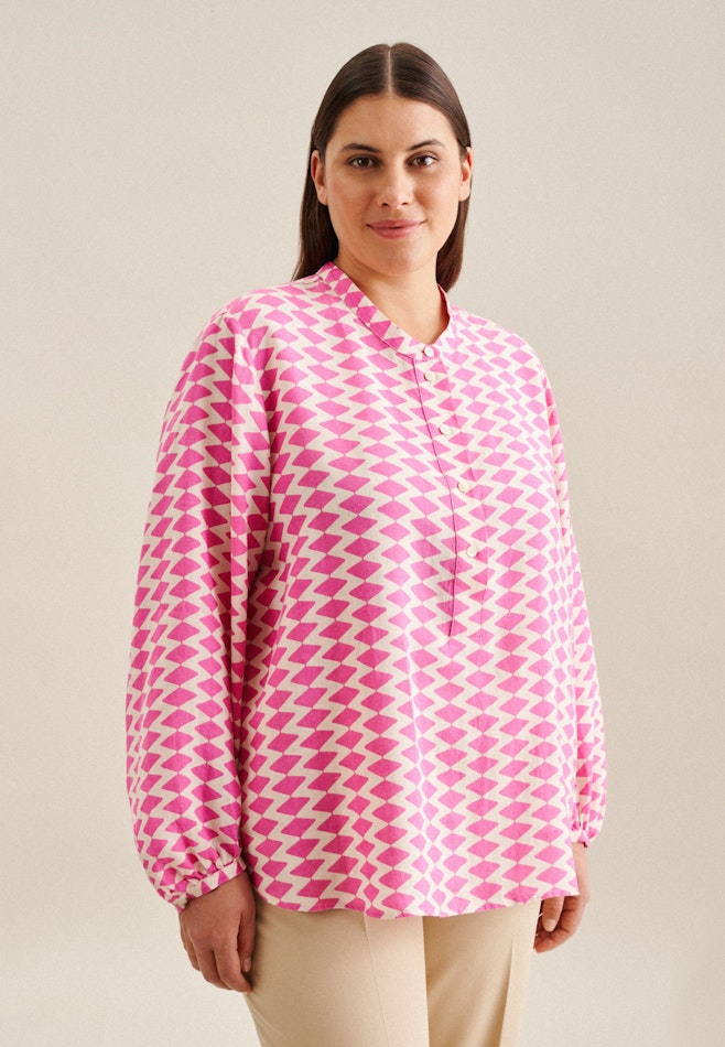 Grande taille Collar Stand-Up Blouse in Pink | Seidensticker online shop