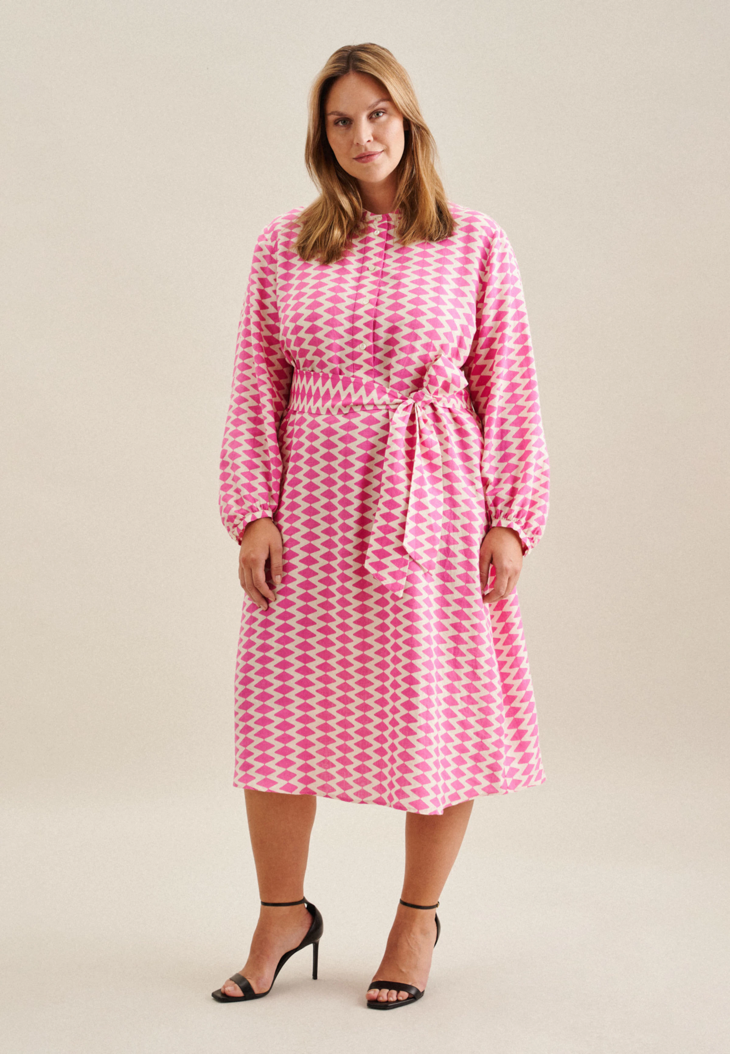 Robe Femme à Motifs Avec Col Nacré - Taille S - Occasion Très Bon état