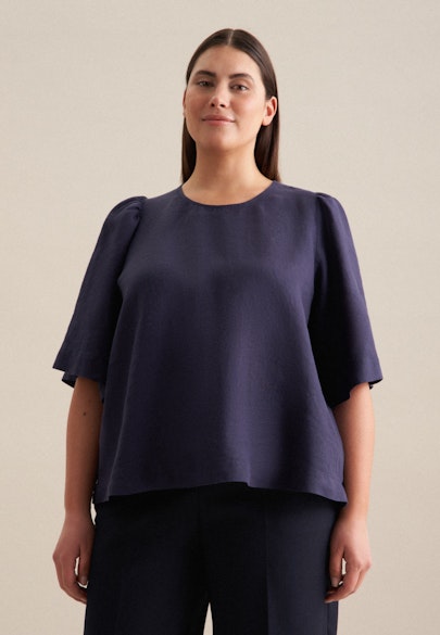 Shirt Blouse Uni in Dark Blue |  Seidensticker Onlineshop