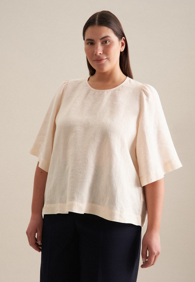 Grande taille Ronde Hals Shirtblouse in Ecru | Seidensticker online winkel