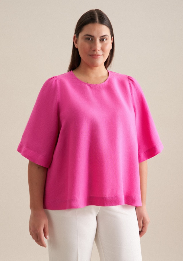 Curvy Rundhals Shirtbluse Regular in Rosa/Pink | Seidensticker Onlineshop