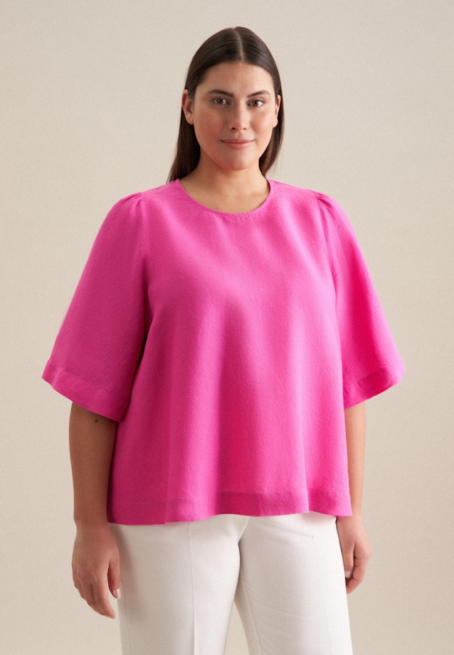 Curvy Rundhals Shirtbluse Regular in Rosa/Pink |  Seidensticker Onlineshop