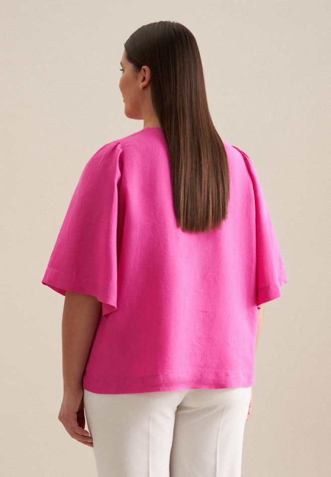 Grande taille Crew Neck Shirt Blouse in Pink | Seidensticker online shop