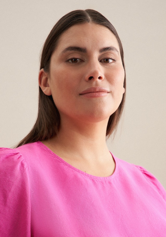 Grande taille Crew Neck Shirt Blouse in Pink |  Seidensticker Onlineshop
