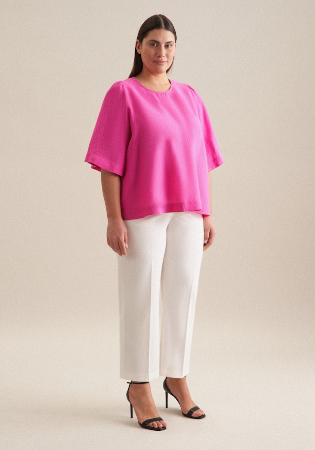 Curvy Rundhals Shirtbluse Regular in Rosa/Pink |  Seidensticker Onlineshop