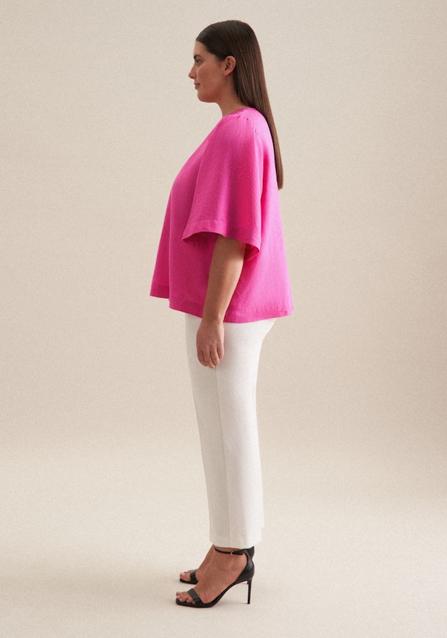 Grande taille Ronde Hals Shirtblouse in Roze/Pink |  Seidensticker Onlineshop