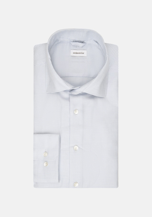 Easy-iron Structure Business Shirt in Slim with Kent-Collar and extra long sleeve in Light Blue |  Seidensticker Onlineshop