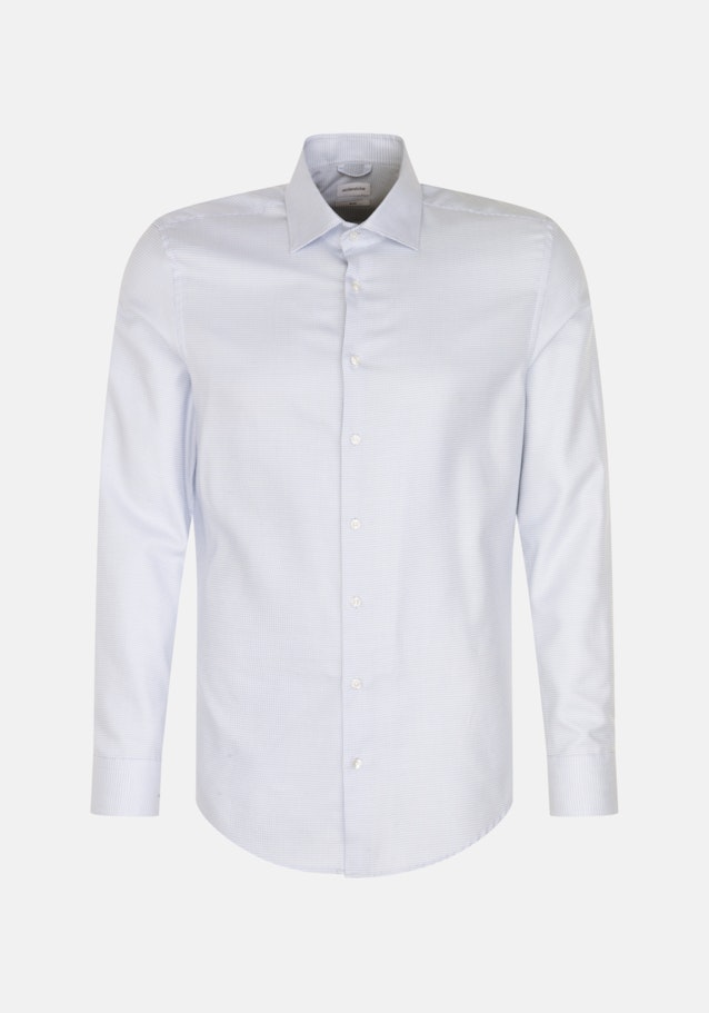 Easy-iron Structure Business Shirt in Shaped with Kent-Collar and extra long sleeve in Light Blue |  Seidensticker Onlineshop