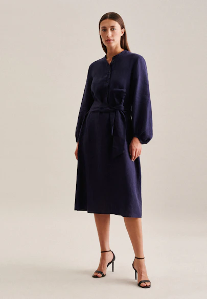 Kleid Uni in Dunkelblau |  Seidensticker Onlineshop