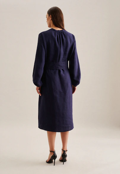 Kleid Uni in Dunkelblau |  Seidensticker Onlineshop