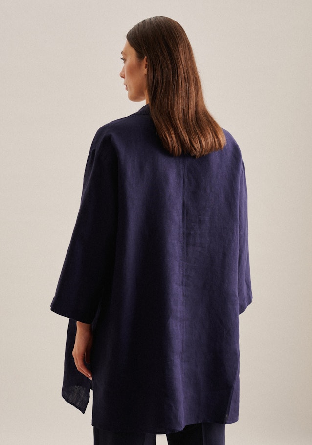 7/8-sleeve Linen Tunic in Dark Blue | Seidensticker Onlineshop