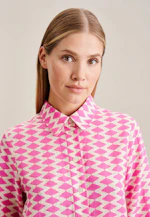 Hemdbluse Geometrische Muster in Rosa/Pink |  Seidensticker Onlineshop