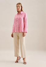 Hemdbluse Geometrische Muster in Rosa/Pink |  Seidensticker Onlineshop