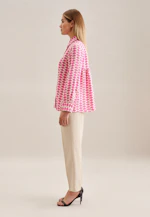 Hemdbluse Geometrische Muster in Rosa/Pink |  Seidensticker Onlineshop