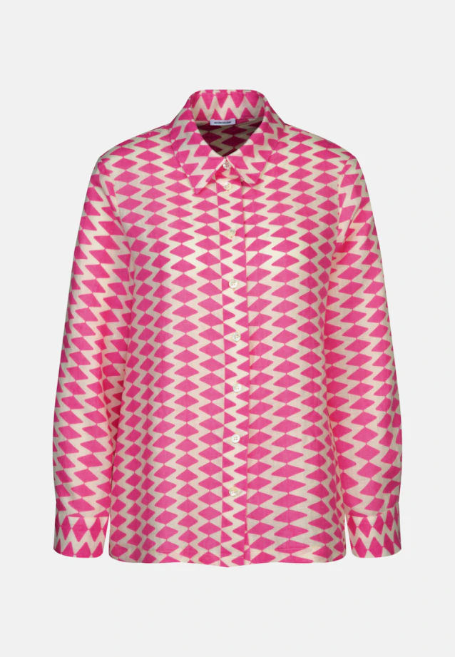 Hemdbluse Geometrische Muster in Rosa/Pink |  Seidensticker Onlineshop