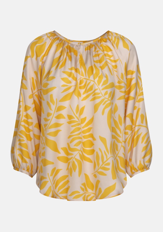 3/4-sleeve Satin Shirt Blouse in Yellow |  Seidensticker Onlineshop